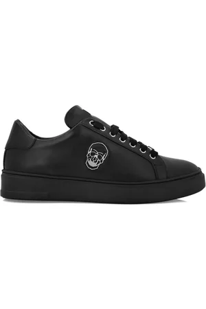 Philipp Plein Skull-appliqué leather sneakers