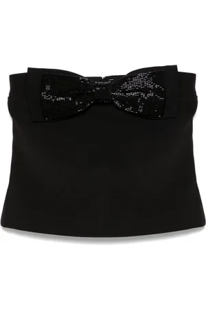 Self-Portrait Crepe bandeau top