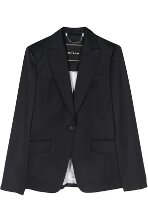 Kiton Peak-lapels single-breasted blazer