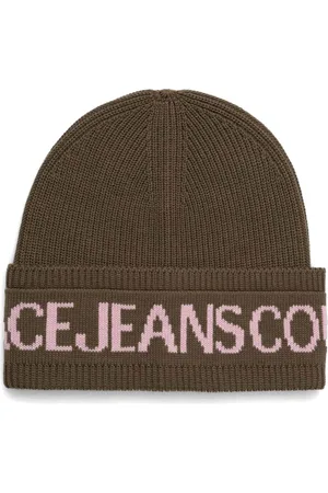 VERSACE Intarsia-logo beanie