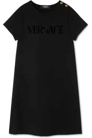 VERSACE Logo-print embellished dress