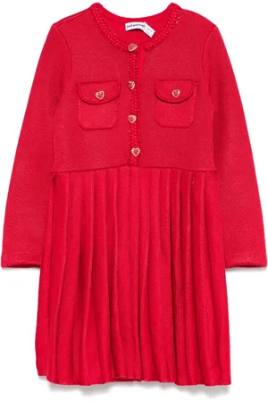 Self-Portrait Knit pleated dress