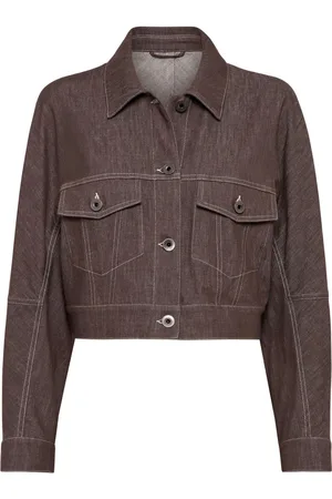 Brunello Cucinelli Monili bead-embellished cropped jacket