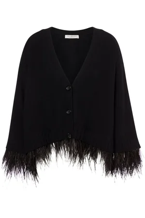 Serafini Feather-embellished cardigan