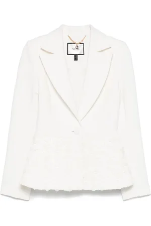 NISSA 3D flowers single-breasted blazer