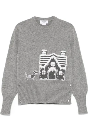 Thom Browne Holiday scenery merino wool sweater