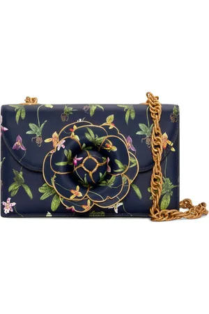 Oscar de la Renta Orchid-print TRO bag
