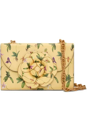 Oscar de la Renta Orchid-print TRO bag