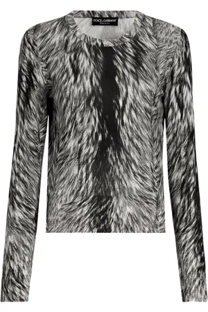 Dolce & Gabbana Fur-print blouse