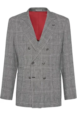 Brunello Cucinelli Prince of Wales deconstructed blazer