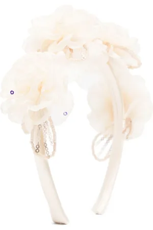 Self-Portrait Flower-appliqué head band