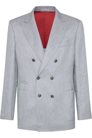 Brunello Cucinelli Double-breasted linen blazer