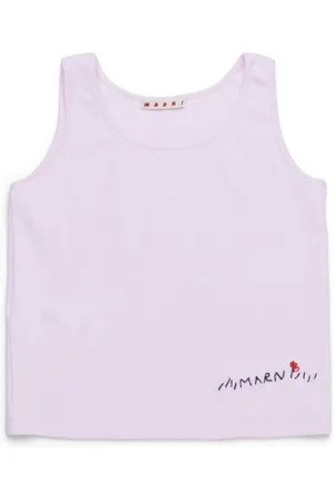 Marni Logo-embroidered tank top