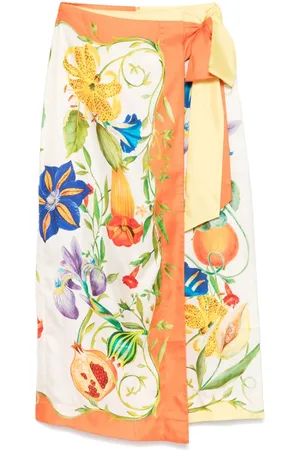 ALÉMAIS Flores midi skirt