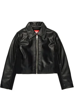 Diesel Logo-appliqué biker jacket