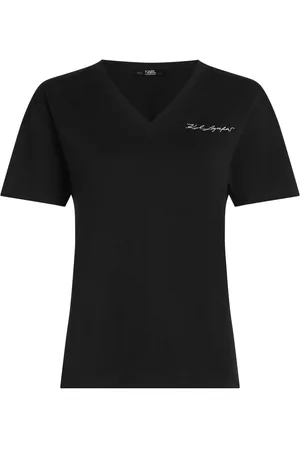 Karl Lagerfeld Signature V-neck T-shirt
