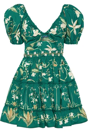 Agua by Agua Bendita Manzanilla Esmeralda floral-print dress