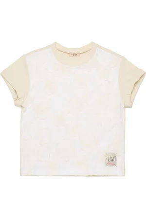 Nº21 Floral-lace T-shirt