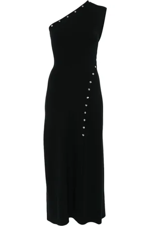 Maje Asymmetric knitted maxi dress