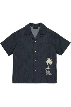 Nº21 Palm-tree-print shirt