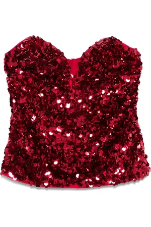 Self-Portrait 3D-sequin top