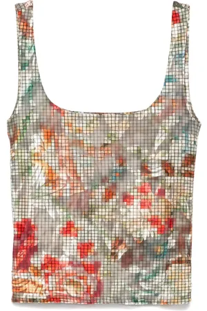 SIEDRES Graphic-print tank top