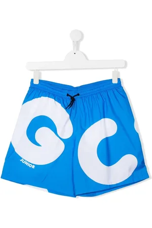 GCDS TEEN logo-print swim shorts