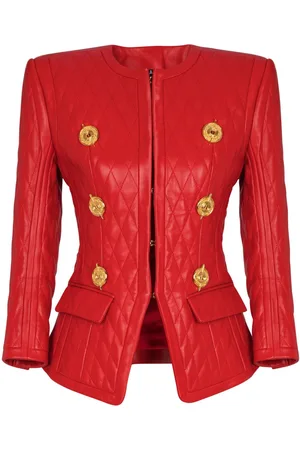 Balmain Quilted leather jacket