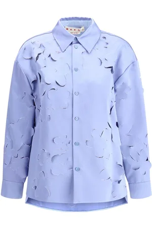 Marni Cut-out flower shirt