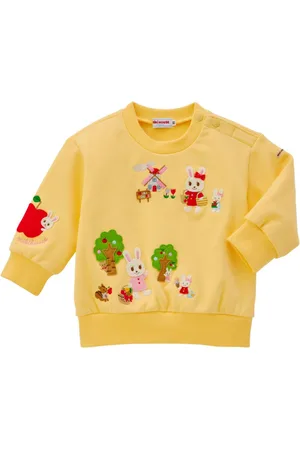 Miki House Rabbit-patch sweatshirt