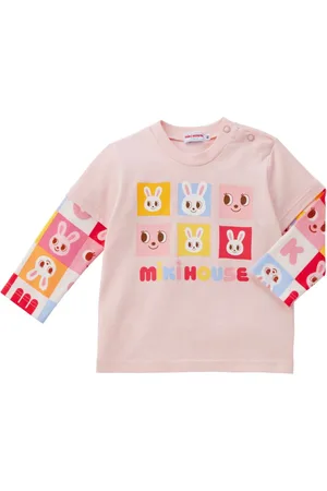 Miki House Rabbit-print T-shirt