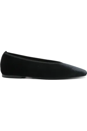 Totême Minimalist velvet ballerina shoes