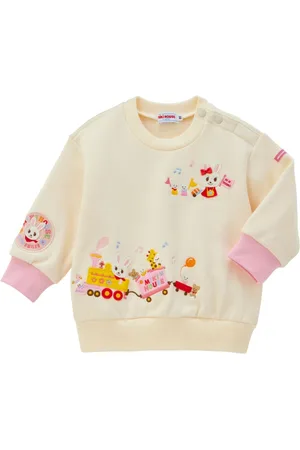 Miki House Rabbit-patch sweatshirt