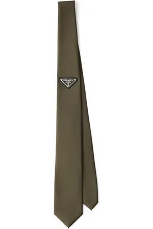 Prada Triangle logo tie