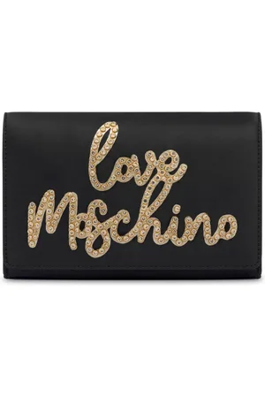 Moschino Rhinestone-logo cross body bag