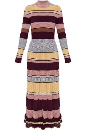 ULLA JOHNSON Striped dress