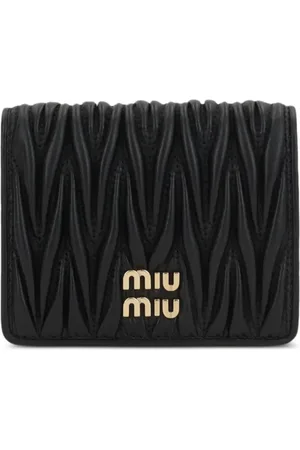 Miu Miu Logo-lettering matelassé wallet