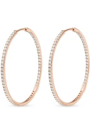 VEYNOU 14kt recycled rose gold Cleo diamond hoop earrings