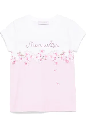 MONNALISA Crystal-logo T-shirt