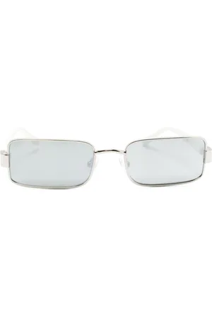 Linda Farrow Rectangle-frame metallic sunglasses