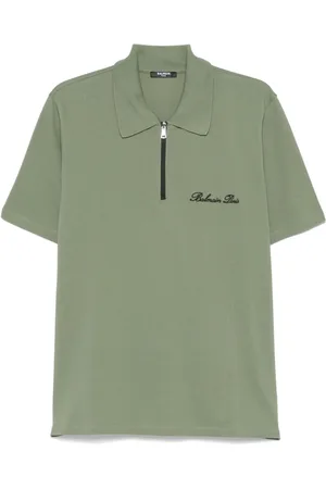 Balmain Logo-embroidered polo shirt