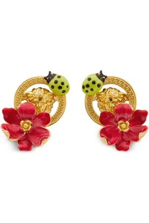 VERSACE Strawberry Garden stud earrings