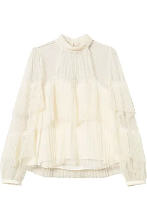 Twin-Set Pleated tulle blouse
