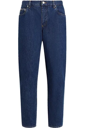 Dolce & Gabbana Logo-plaque straight-leg jeans