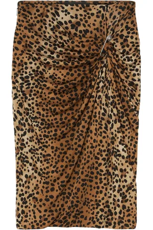 VERSACE Leopard-print mini skirt