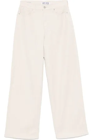 DKNY High-rise metallic-coating jeans