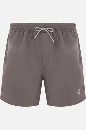 Brunello Cucinelli Logo-embroidered swim shorts