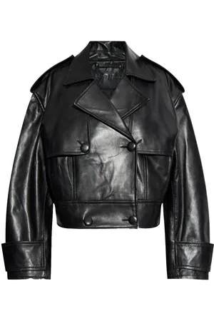 Stand Studio Cropped leather jacket