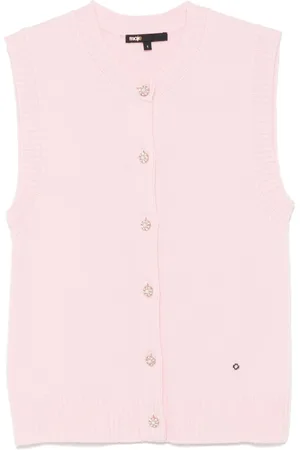 Maje Sleeveless wool-cashmere cardigan