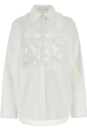 VALENTINO GARAVANI Floral cut-out cotton shirt